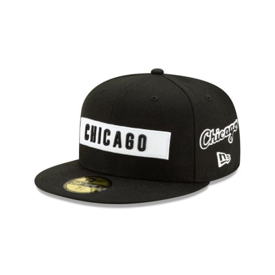 Chicago White Sox Gorra | New Era MLB Boxed Wordmark 59fifty Fitted Cap Mexico - Negros